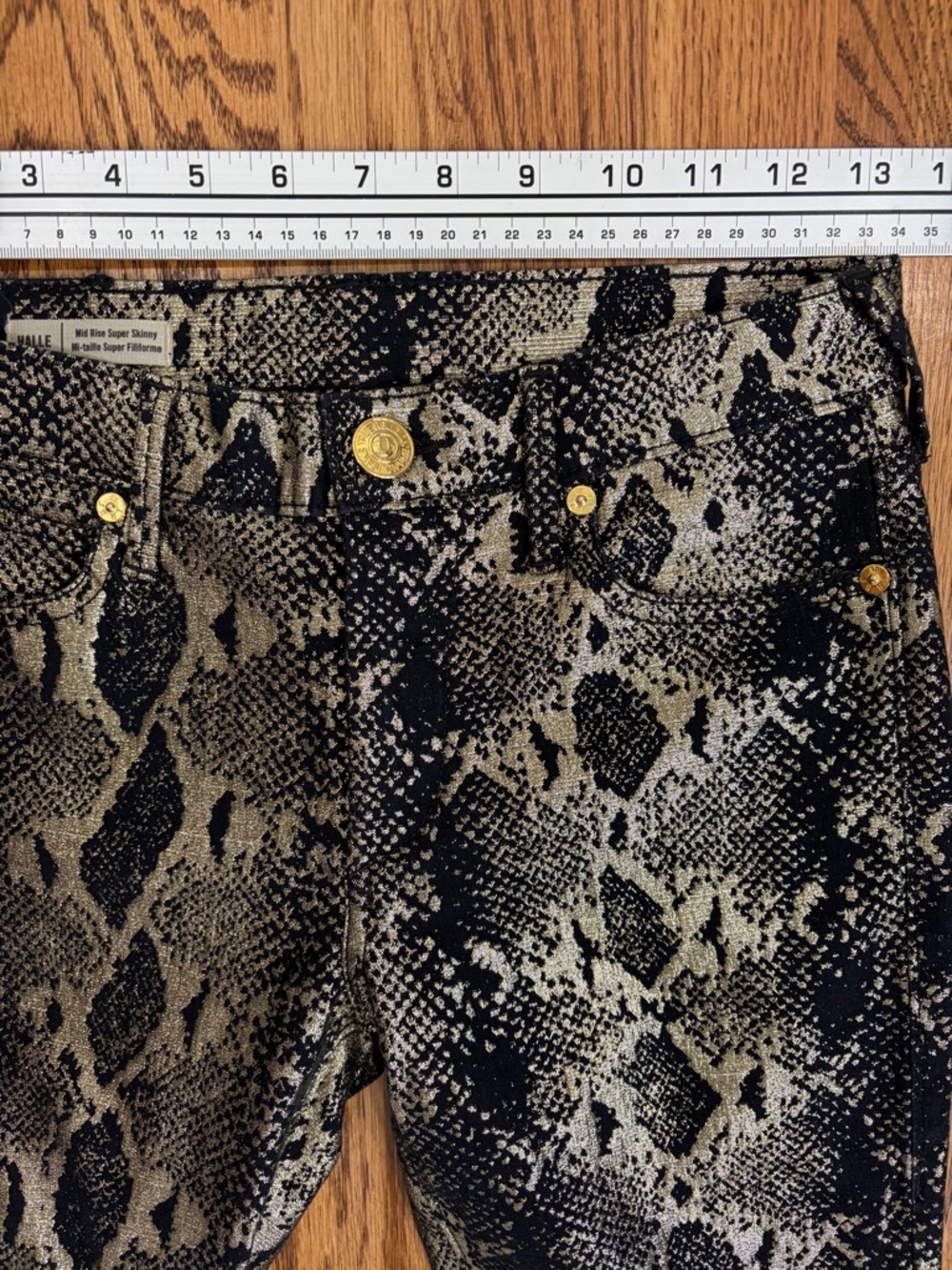 True Religion The Runway Moto Legging Halle Mid-Rise Super Skinny Snake (26) - Picture 6 of 13